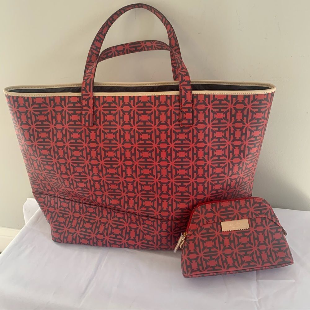 India Hicks Truly Madly Deeply Tote Duo - Red Heritage